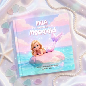 Personlig sjöjungfrusagabok | Anpassad present till flickor