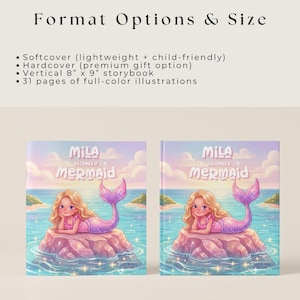 Personalized Mermaid Book for Girls, Custom Name Story, Child Becomes a Mermaid, Magical Ocean Adventure, Unique Kids Gift image 6