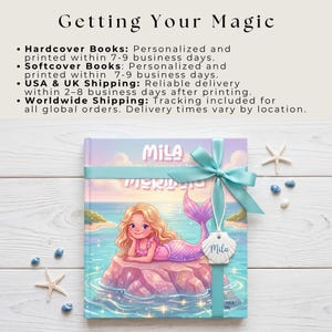 Personalized Mermaid Book for Girls, Custom Name Story, Child Becomes a Mermaid, Magical Ocean Adventure, Unique Kids Gift image 7