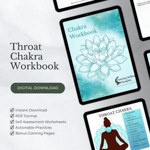 Throat Chakra Workbook for Beginners Chakra Healing Guide Throat Chakra Energy PDF Digital Chakra Download GoodNotes Chakra Information