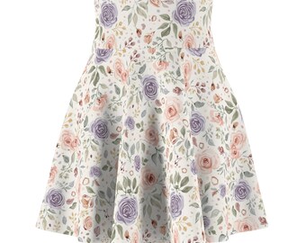 Floral Skater Skirt - High Rise Bohemian Style