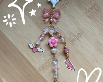 Porte-clés rose lettre d'amour pour la Saint-Valentin