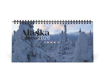 2026年アラスカデスクトップカレンダー