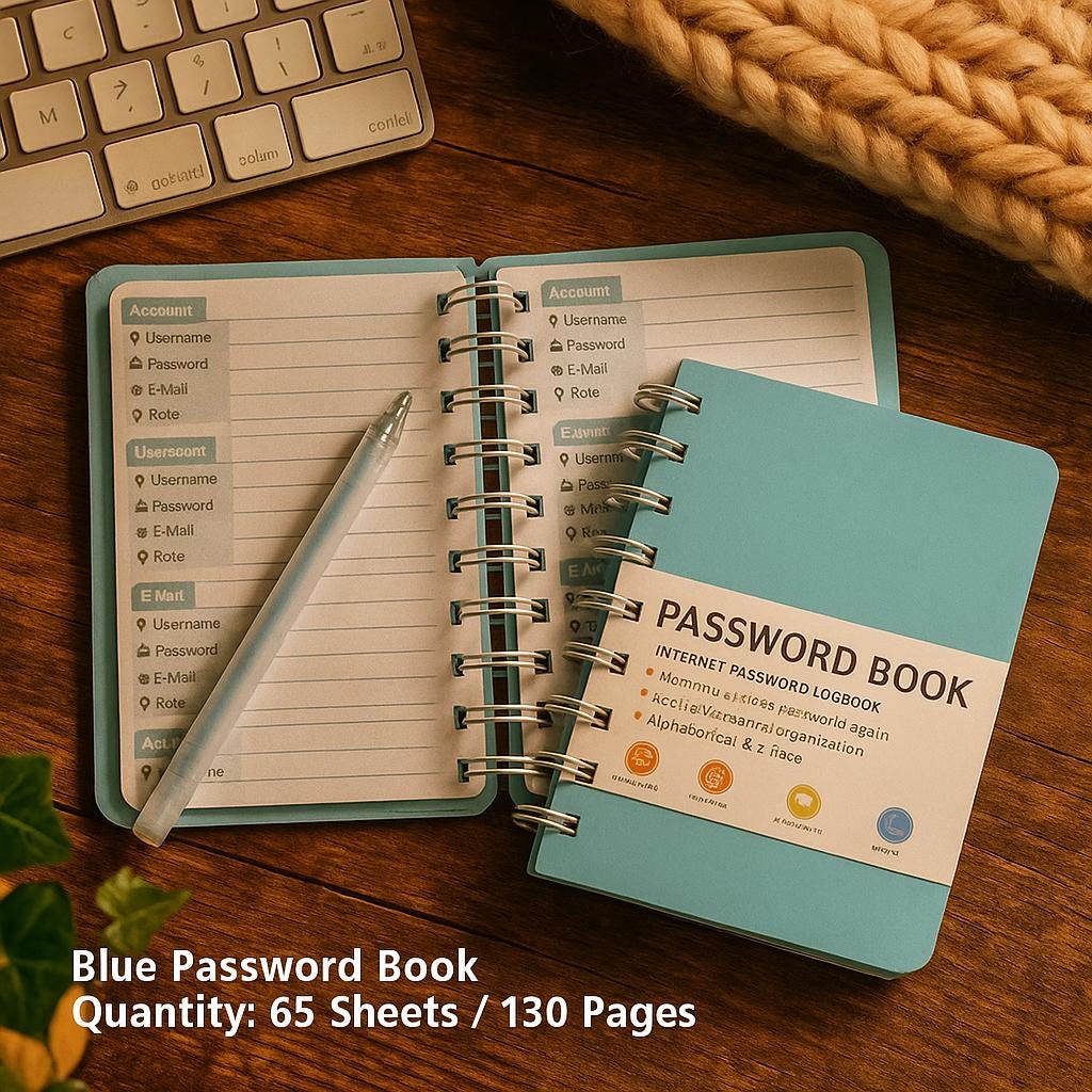 Pastel Password Book Set | A-Z Tabs, Home Office Organizer - Etsy