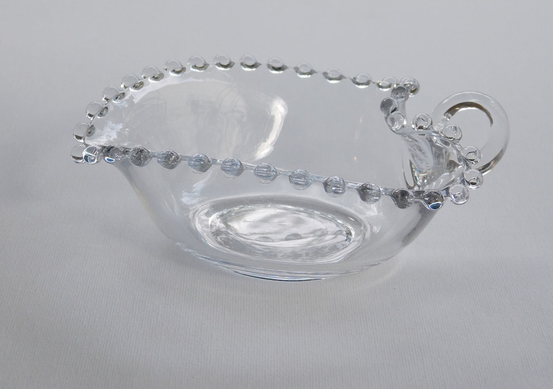 Imperial Glass Candlewick Heart Shaped Bowl With Handle at Etsy