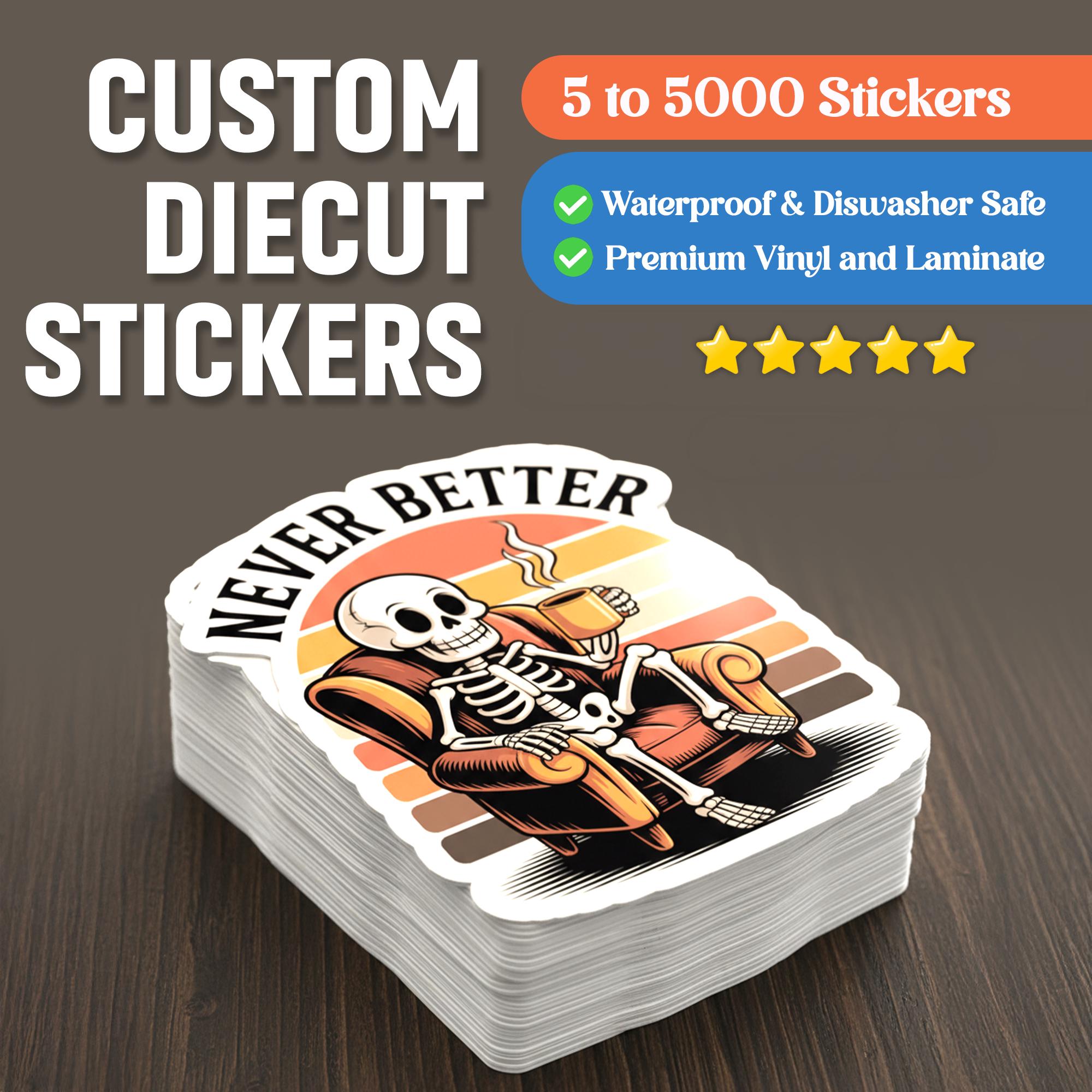 Custom Logo Vinyl Stickers: Die Cut, Waterproof, Bulk Options