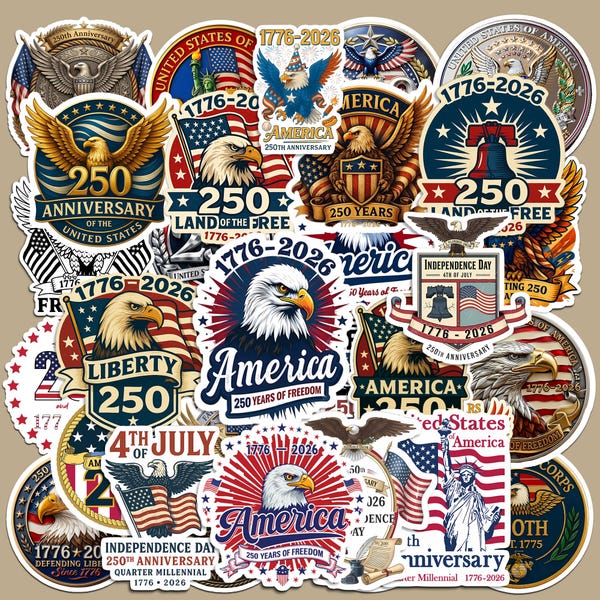 America 250 Stickers - Etsy