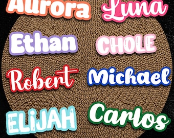 Custom Name Stickers: Waterproof Vinyl Labels | Laptop Sticker | Water Bottle Stickers