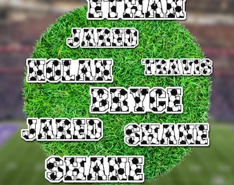 Custom Soccer Name Stickers: Waterproof Vinyl Label | Laptop | Water Bottle Stickers