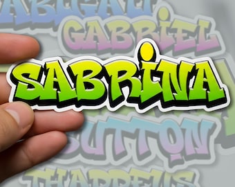 Personalized Graffiti Name Stickers | Waterproof Vinyl Stickers | Street Style Decals