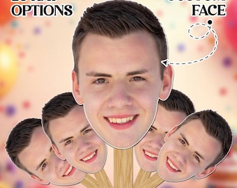 Custom Big Head Cutouts, Face on a Stick, Funny Bachelorette Decorations, Wedding Heads