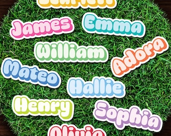 Personalized Name Stickers: Waterproof Vinyl Labels | Laptop | Water Bottle Stickers
