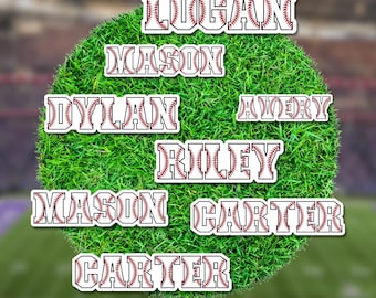 Autocollant personnalisé nominatif baseball : Étiquette en vinyle imperméable | Ordinateur portable | Stickers bouteille d'eau