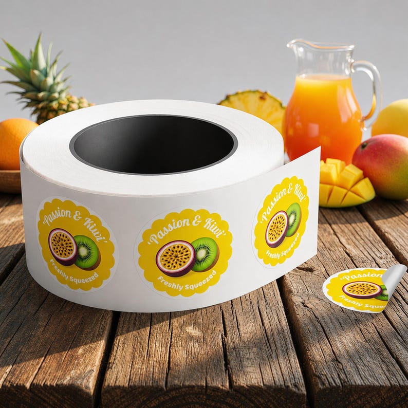 Custom Circle & Square Labels | Waterproof Logo Stickers | Roll Labels ...