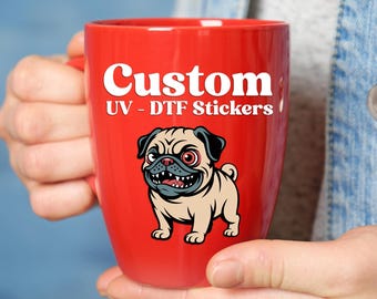 Custom UV DTF Stickers: Personalized Waterproof Decals for Cups, Mugs, and Glass Wraps