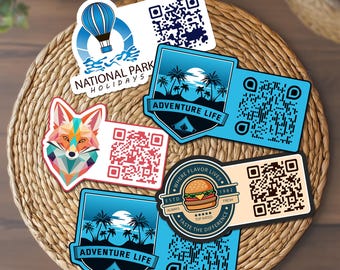 Custom Logo QR Code Stickers: Die Cut Waterproof Vinyl Stickers