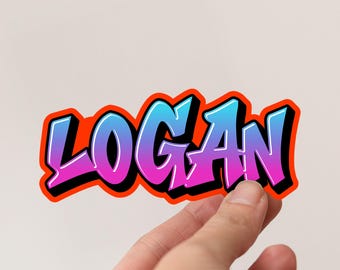 Personalized Graffiti Name Stickers | Waterproof Vinyl Decal | Water Bottle Stickers
