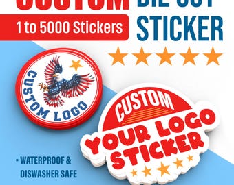 Custom Logo Vinyl Stickers: Die Cut, Waterproof Decals for Small Business Branding