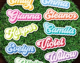 Custom Name Stickers: Waterproof Vinyl Labels | Laptop Sticker | Water Bottle Stickers