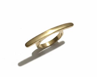 Anillo de barra de latón crudo / Anillo minimalista unisex / Joyería artesanal africana keniana