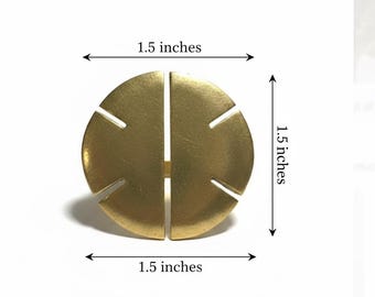 Anillo de latón con diseño geométrico africano moderno, joyería keniana hecha a mano, anillo unisex atrevido.