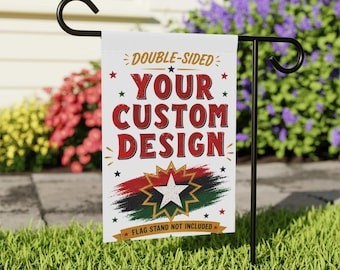 Custom Garden Flag Personalized with Your Photo, Logo or Text | Double Sided Yard Flag for Home Decor, Business Advertising & Events