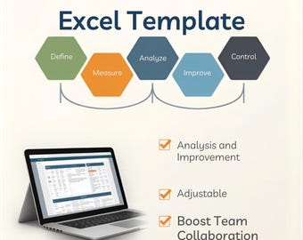 FMEA Excel Template | Lean Six Sigma Problem Solving Tool | Continuous Improvement Worksheet
