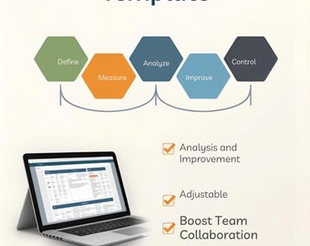 KAIZEN Excel Template | Lean Six Sigma Problem Solving Tool | Continuous Improvement Worksheet