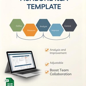 Herramienta de resolución de problemas FISHBONE RCA / Lean Six Sigma / Hoja de trabajo de mejora continua