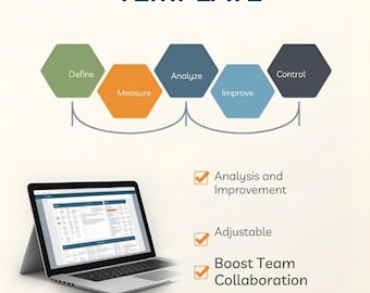FISHBONE RCA | Lean Six Sigma Problem Solving Tool | Continuous Improvement Worksheet
