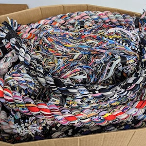 Recycled T-Shirt Yarn Rope Scraps – 2 to 4 Foot Pieces