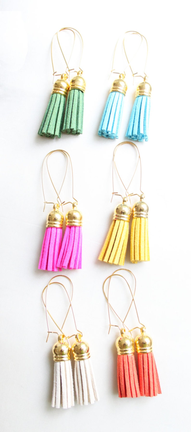 Mini Tassel Earrings Leather Tassel Jewelry Suede Jewelry | Etsy