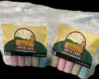 Amish Land-zeep, 2 pak van 5 repen, staven van 5 oz (totaal 10 repen)