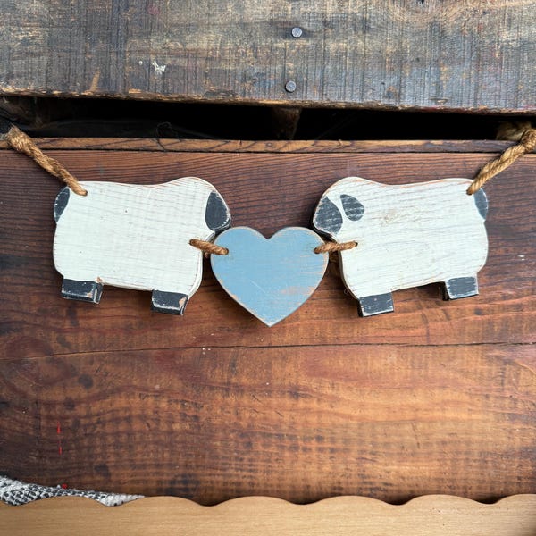Ewe and Me Vintage Country Love Wall Decor
