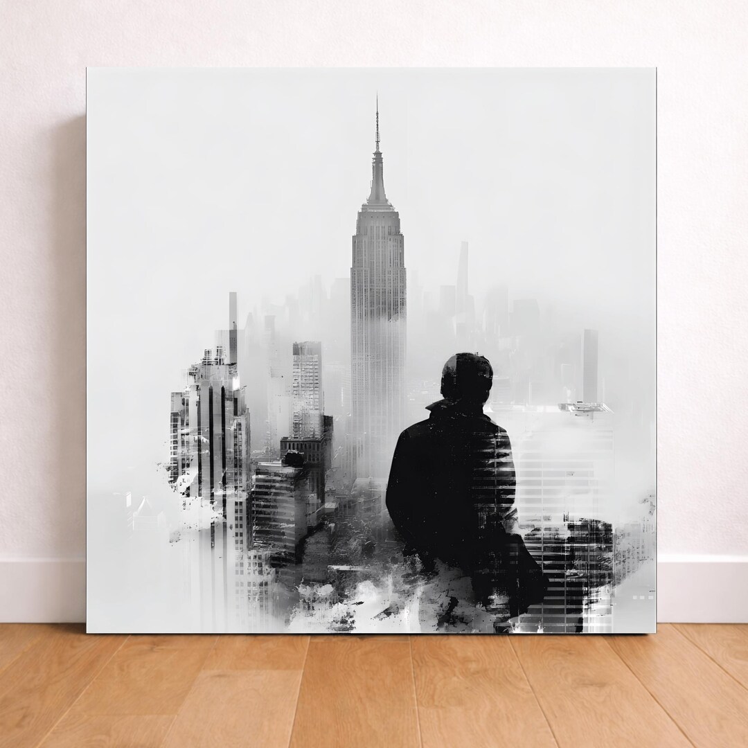 New York City Skyline, Canvas or Poster, Modern Wall Decor, Urban Art ...