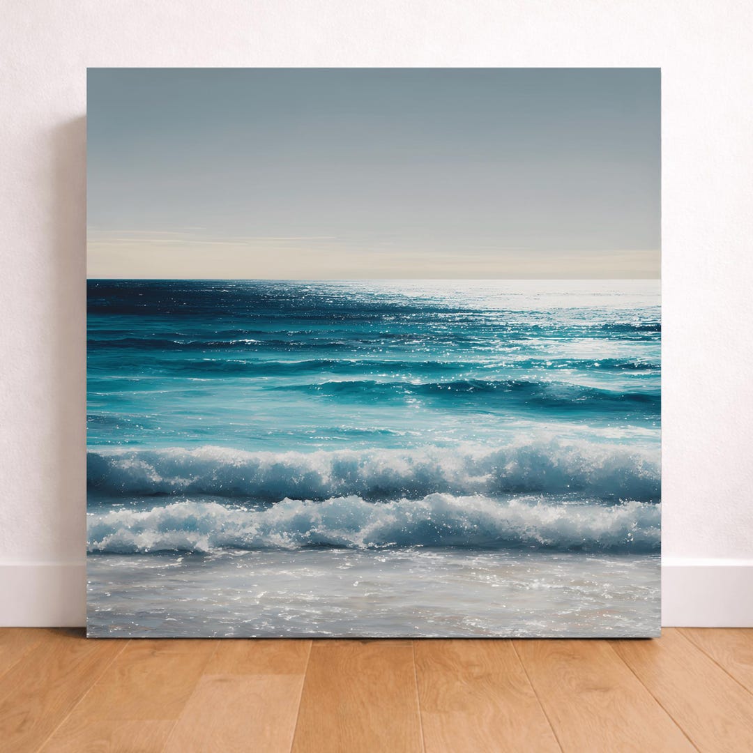 Ocean Wave Beach Wall Art, Canvas or Poster, Coastal Home Decor, Sea ...
