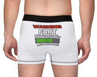 Funny Men's Boxer Briefs: Fart Loading Gag Gift