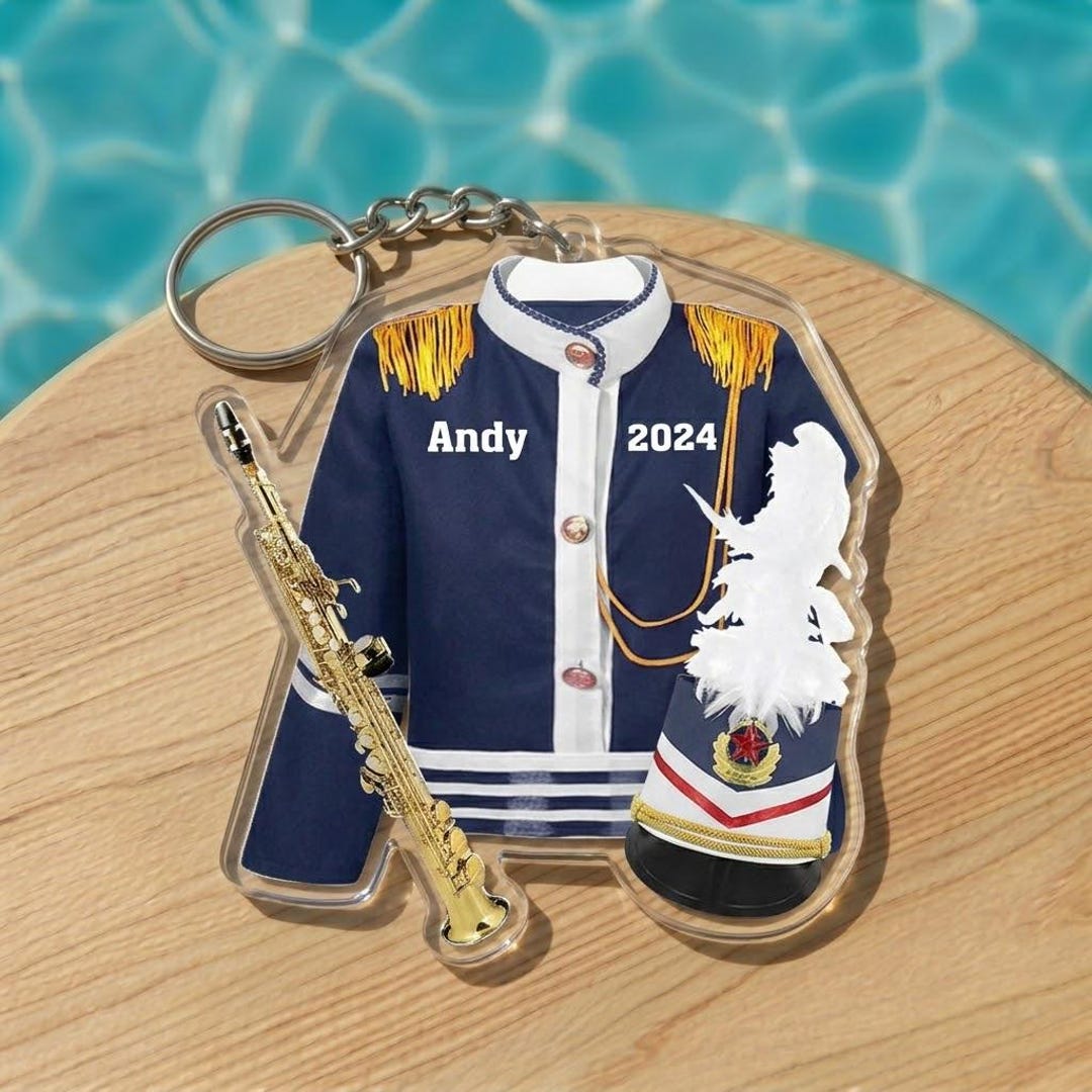 Personalized Marching Band Keychain 2D Flat Acrylic, Custom Band Gift ...