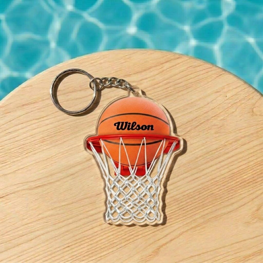 Personalized Basketball Hoop Keychain, Custom Basketball Player Gift ...