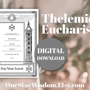 Daily Thelemic Eucharist - Saying Will - Thelema - Printable Resource