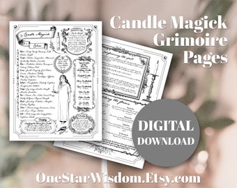 Candle Magick - Book of Shadows / Grimoire - Printable PDF