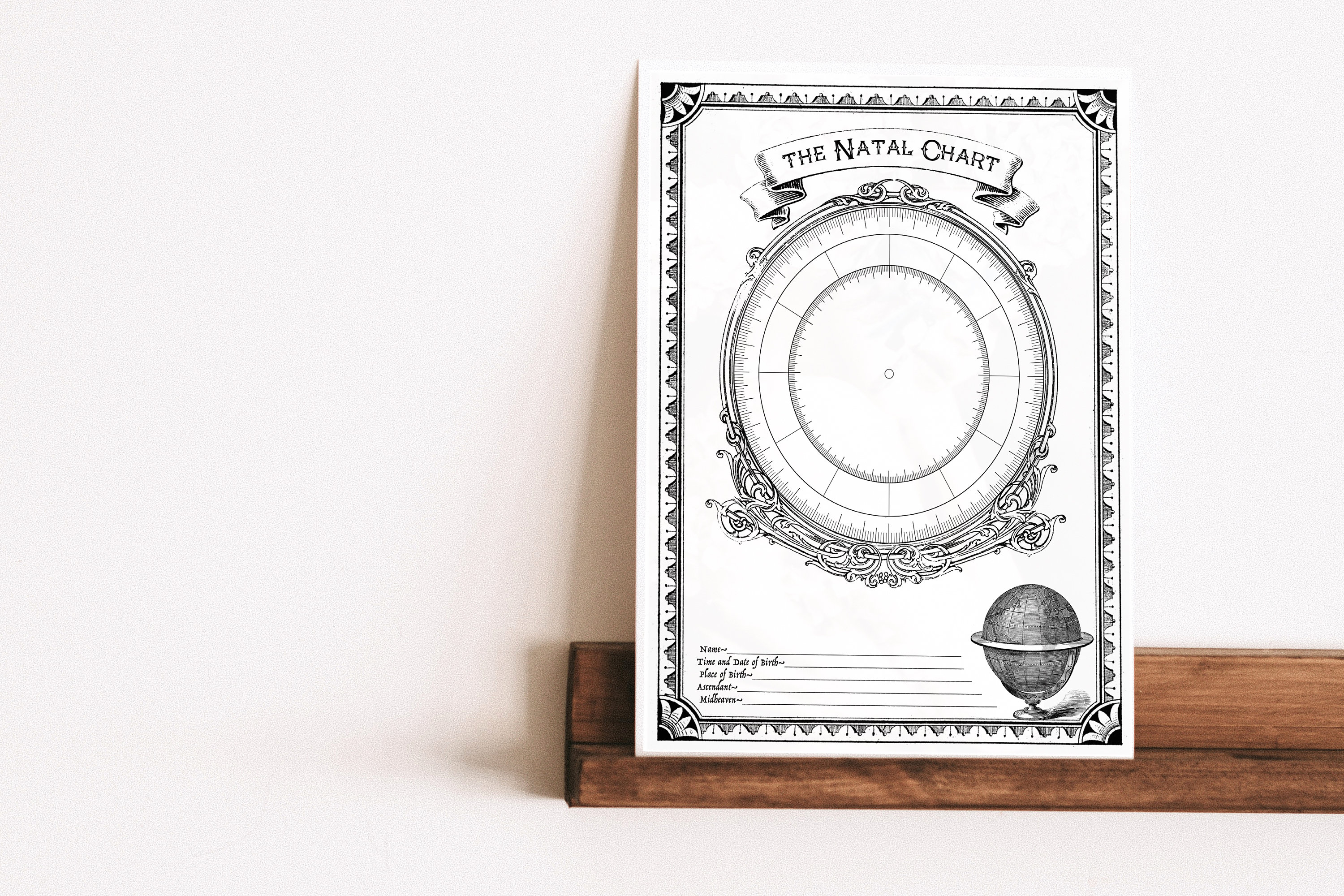 Blank Natal Chart Worksheet PDF Printable | Etsy