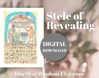 Stele of Revealing - Watercolor Print - Thelema - Printable Resource - Altar Art