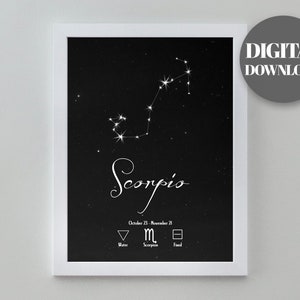 Escorpio - Arte imprimible