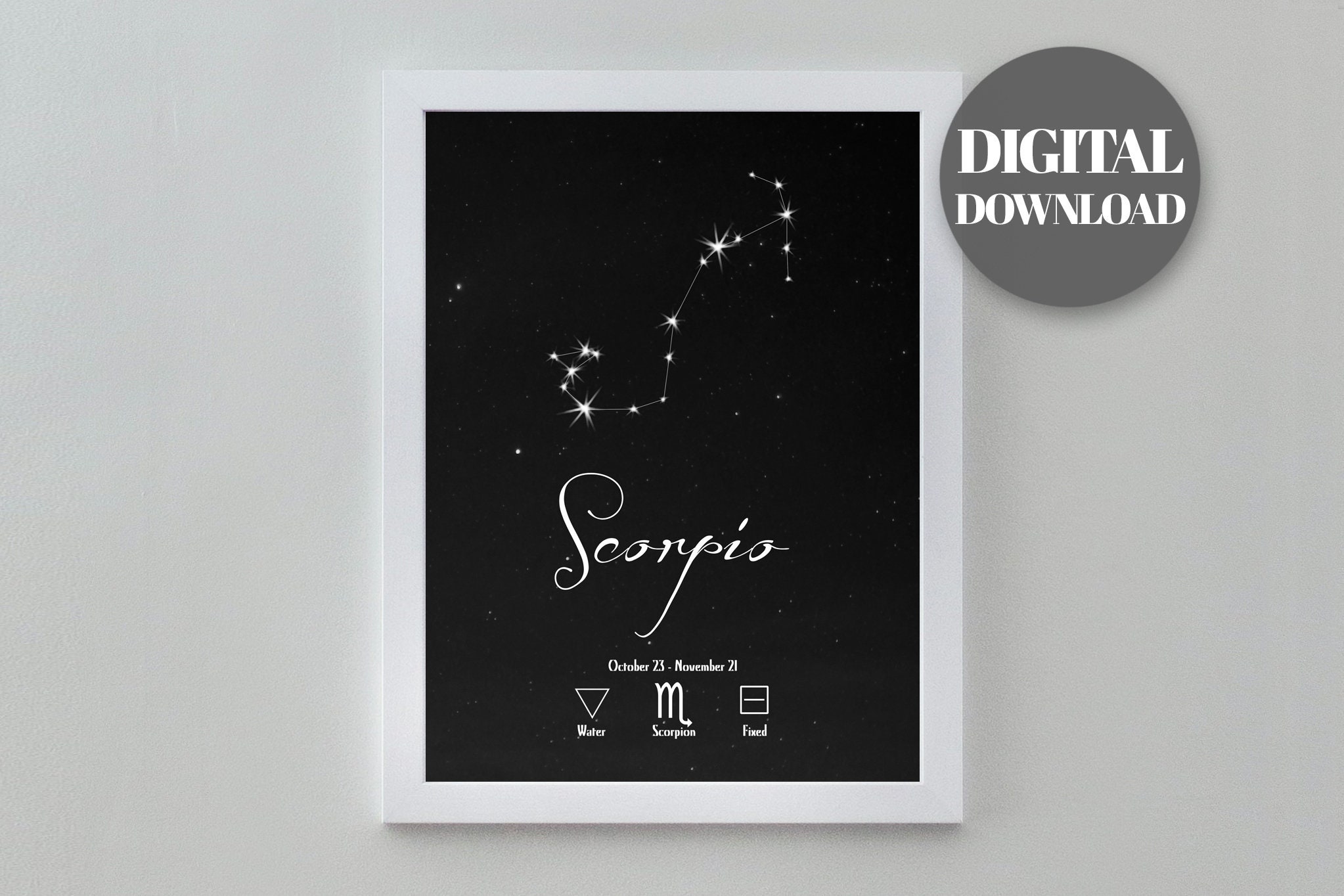 Scorpio Printable Art - Etsy