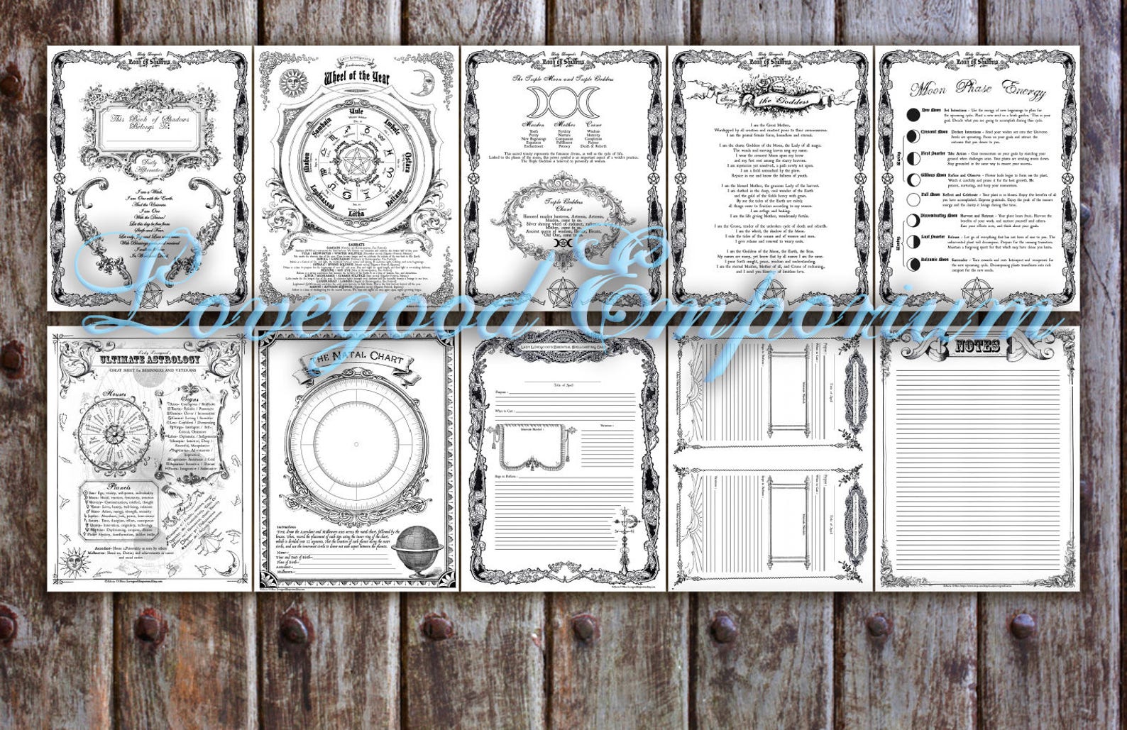 Book of Shadows Basics Package 10 Pages Printable PDF | Etsy