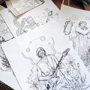 Phish Phan Bundle - Hand Drawn Art Print - Coloring Page - Phish Wall Decor - Phish Art - Digital Download - Printable Wall Art