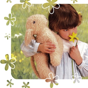 Instant Download PDF Knitting Pattern to make a Cuddly Spring Lamb Sheep Soft Baby Toy DK Boucle Yarn 13 inch Tall Farm Animal Sheep
