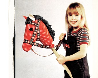 Full Size PDF Easy Sewing Pattern A4 Printable to make a Hobby Horse or Pony Ride on  Garden Toy with Wheels Instant Download