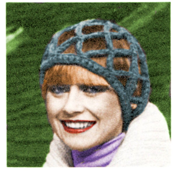 Instant Download PDF Quick Easy Crochet Pattern to make a Womens Mesh Hair Net Juliet Cap Hat Hair Wrap Chunky Yarn